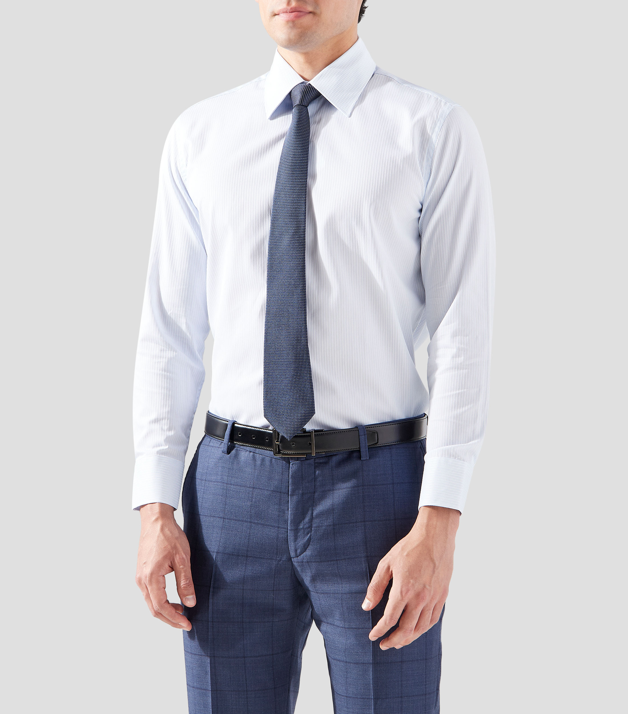 Camisa de rayas manga larga Hombre